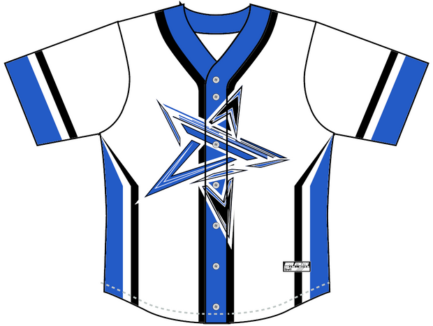 5 Star  - Full Button Baseball Jersey