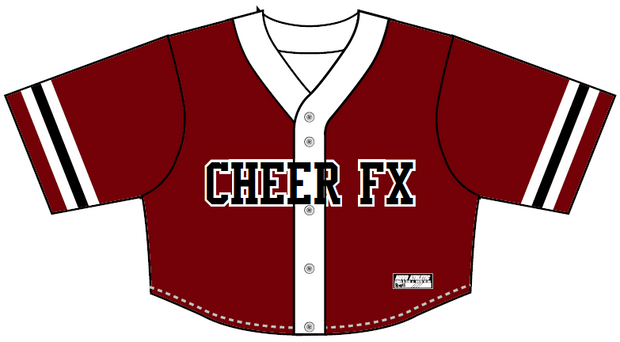 Cheer FX - Full Button Crop Jersey