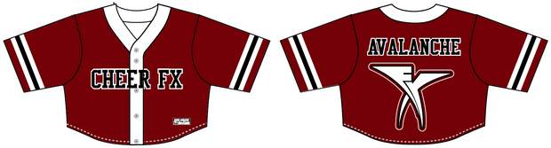 Cheer FX - Full Button Crop Jersey