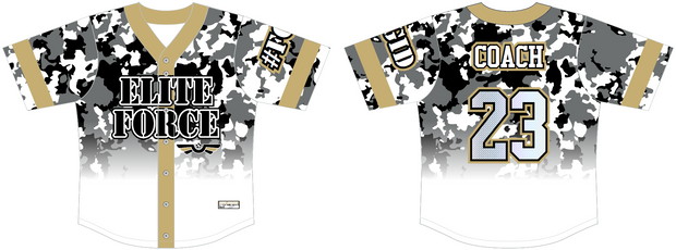 Elite Force - Full Button Baseball Jersey | Coach