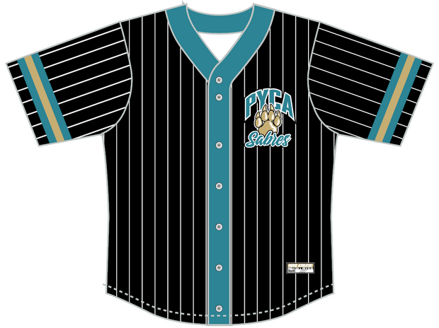 PYCA - Full Button Baseball Jersey
