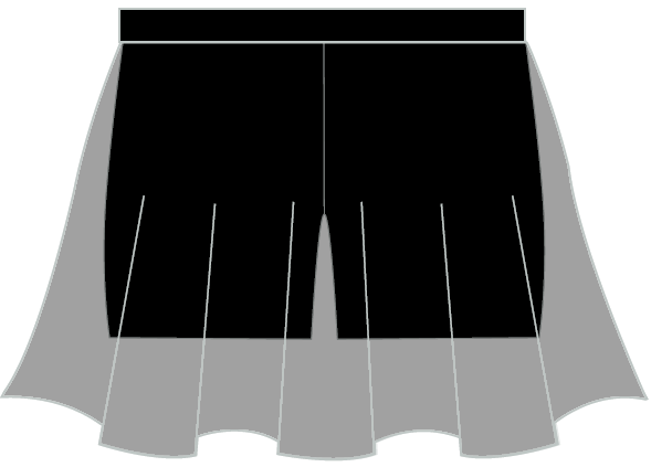 Phantom - Mesh Flutter Skirt