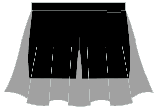 Phantom - Mesh Flutter Skirt