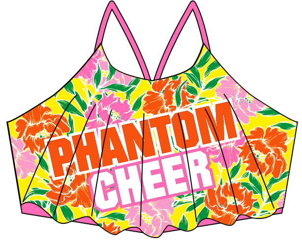 Phanton Cheer -  Ruffle Swim Top