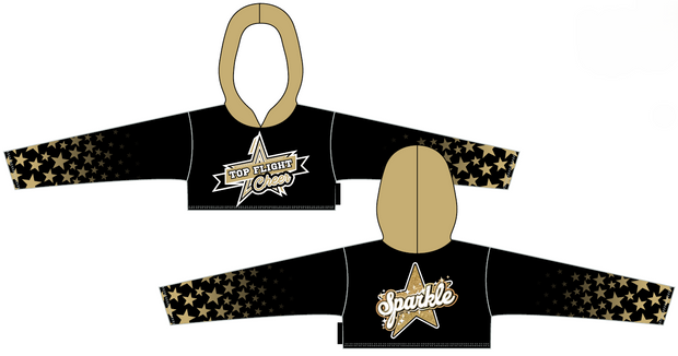 Top Flight - Crop Hooded Long Sleeve Tee | Sparkle