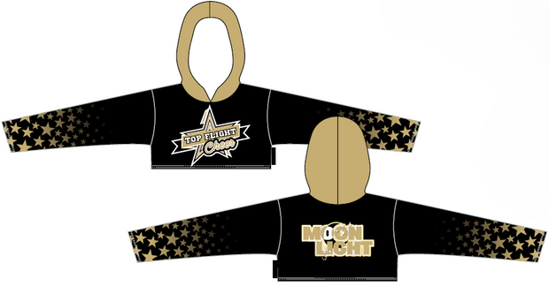 Top Flight - Crop Hooded Long Sleeve Tee | Moonlight