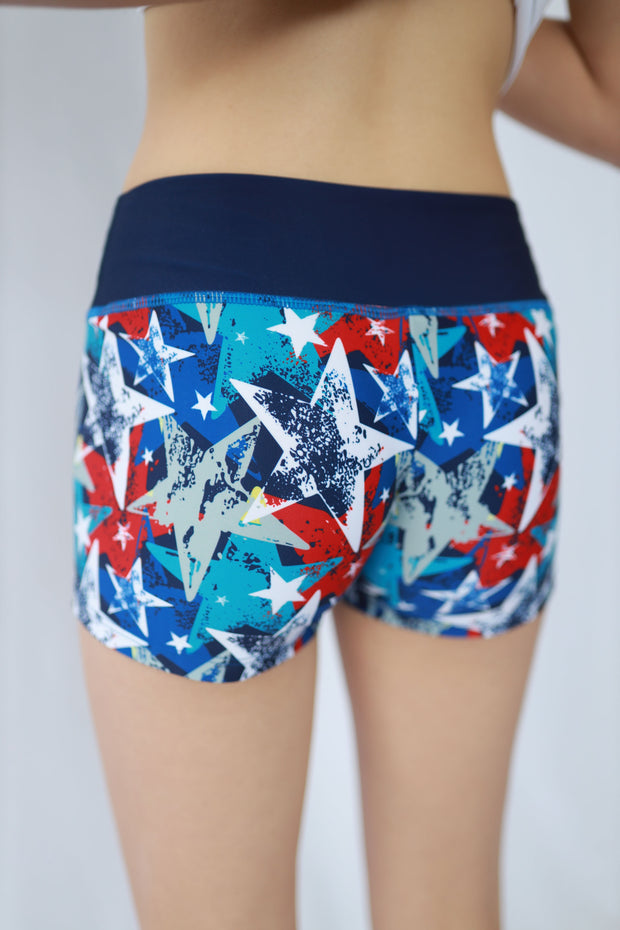 USA Stars Fierce Active Shorts