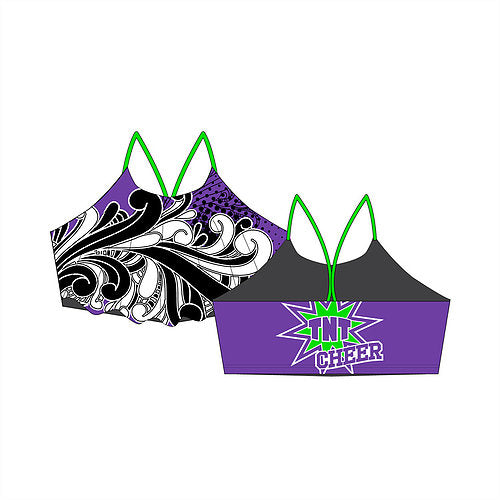 TNT Cheer Ruffle Swim Top