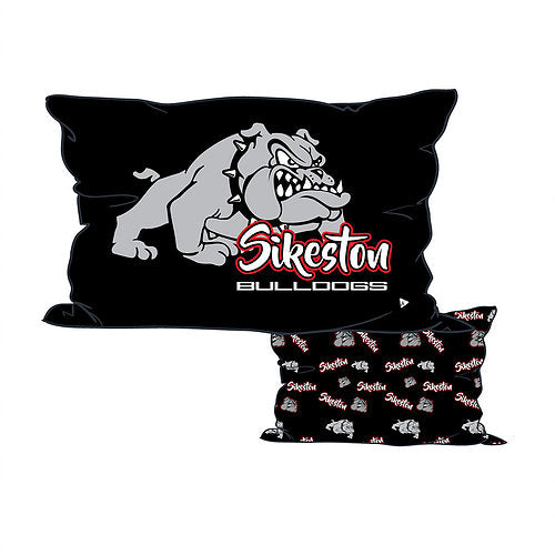 Sikeston Bulldogs Pillow Case in Black