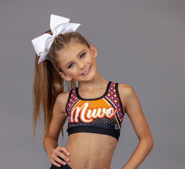Famous Houston Sports Bra in Orange