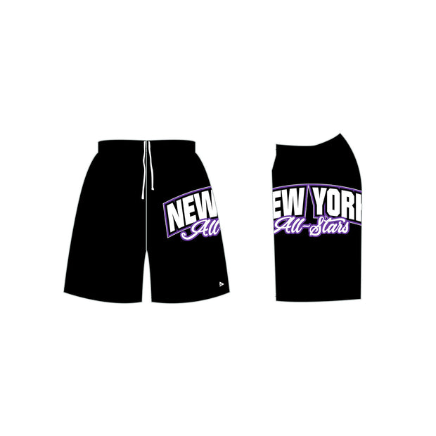 New York All-Stars Men's Cheer Shorts in Black
