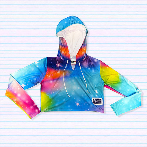 Women's Unicorn Crop Hoodie Tee