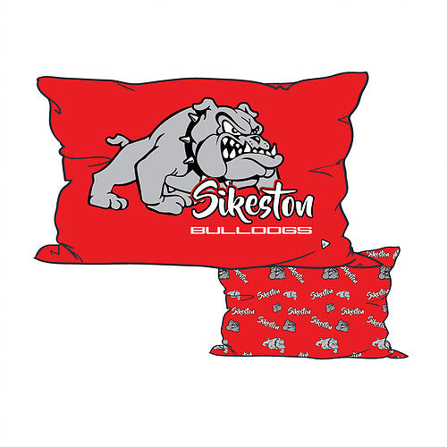 Sikeston Bulldogs Pillow Case in Red