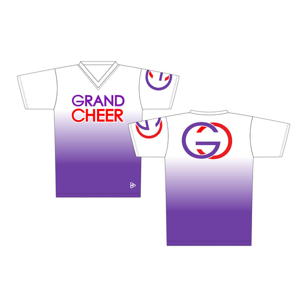 Grand Cheer Purple Athletic V-Neck Tee