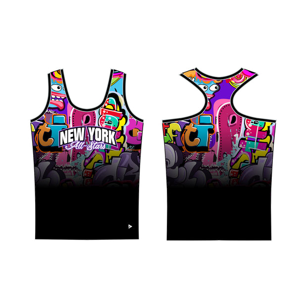 New York All-Stars Graffiti Women's Fitted Tank