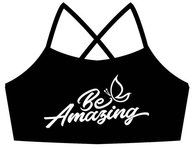 Be Amazing - Black Demi Sports Bra