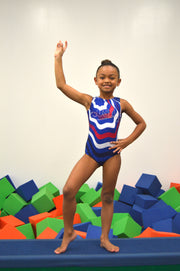 Olympic Red Swirly - Practice Leotard