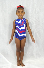 Olympic Red Swirly - Practice Leotard