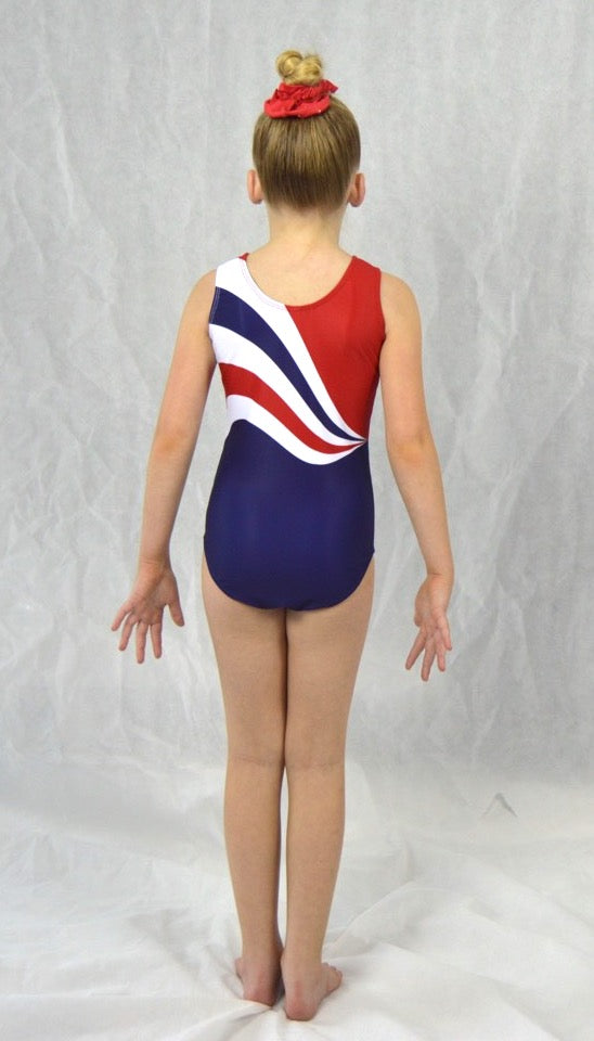 Olympic Red, White & U - Practice Leotard