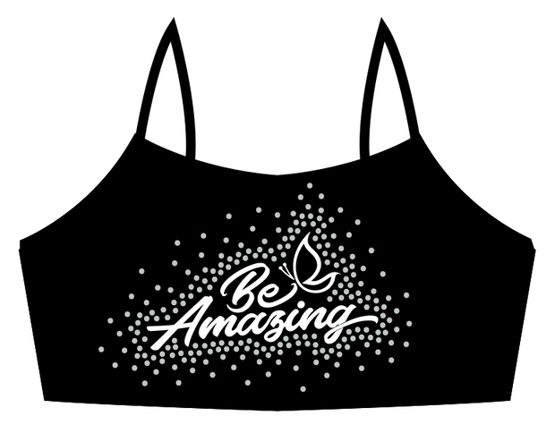 Be Amazing - Black Demi Sports Bra