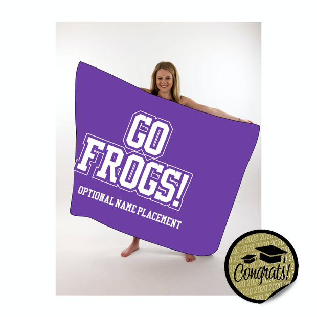 Go Frogs Large Throw Blanket