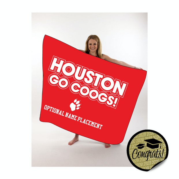 Coogs Large Throw Blanket