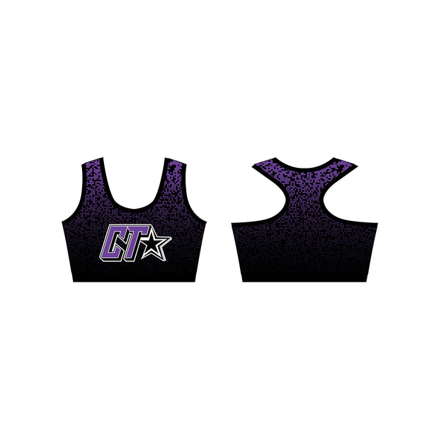 Cheer Trixx Kourtney Sports Bra in Purple