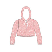 Women's Rosie Glitter Crop Hoodie Tee