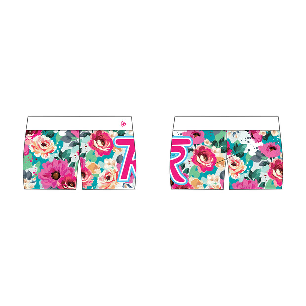 The Ranch Cheer and Tumble Floral Fierce Active Shorts